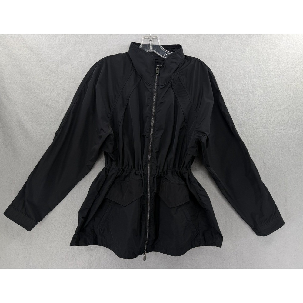 Athleta Westerly Jacket Womens S Black Rain Vented Water Repellent Cinched Waist